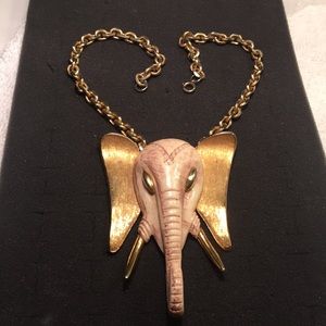 Vintage Luca Razza elephant head necklace